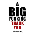 X48 - Duck's nuts rude thank you card