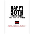 X58 - Happy 50th rude birthday card
