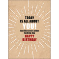 X71 - All about you rude birthday card