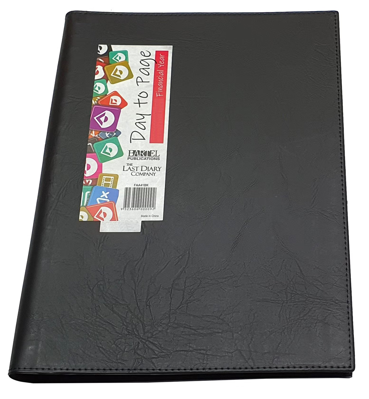 The Last Diary Company Ainsley 2026-2027 Financial Year Diary A4 Day to Page Black