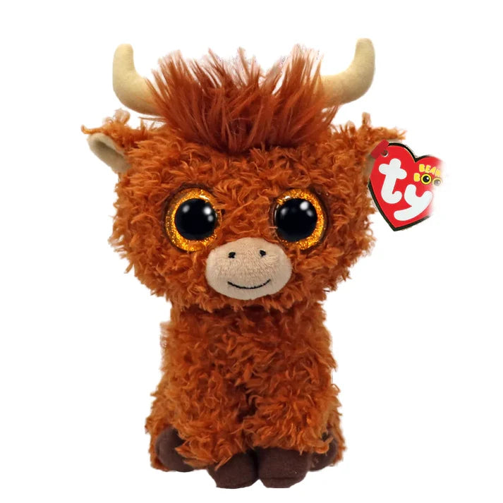 ALFIE - BROWN HIGHLAND COW REG BEANIE BOO