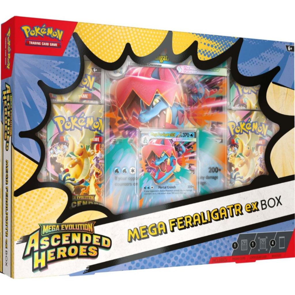 ASCENDED HEROES MEGA FERALIGATR EX BOX & LEAGUE BATTLE DECK BUNDLE
