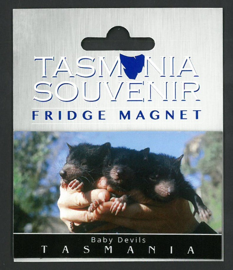 TASMANIA FRIDGE MAGNET - BABY DEVIL IN HAND