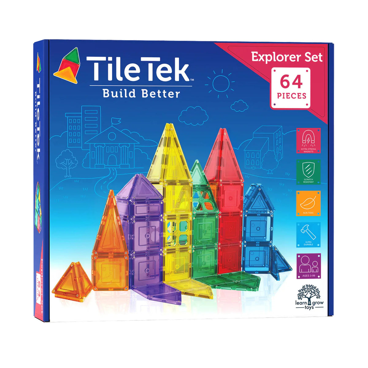 TILETEK BUILD BETTER EXPLORER SET 64 PIECES