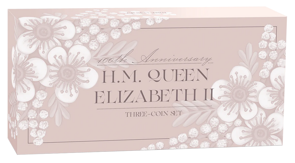 H.M. QUEEN ELIZABETH SILVER COIN THREE COIN SET