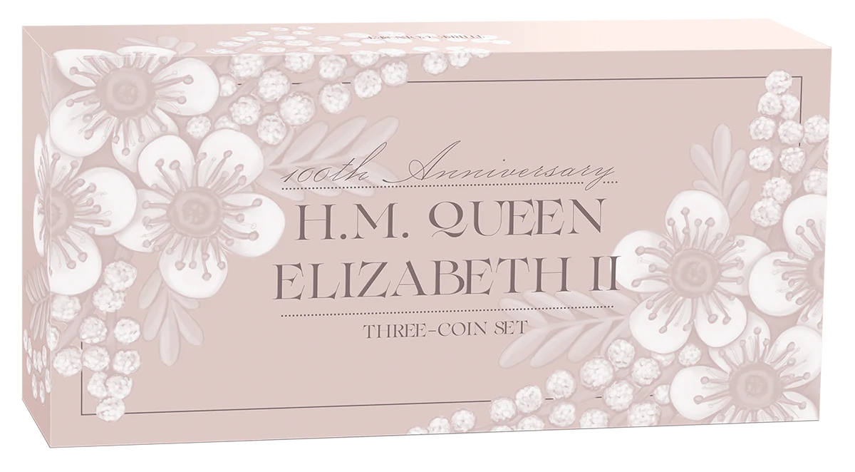 H.M. QUEEN ELIZABETH SILVER COIN THREE COIN SET