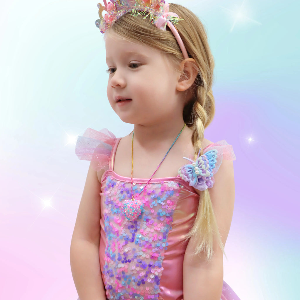 PINK POPPY - RAINBOW BUTTERFLY HAIR CLIP