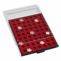 Coin Box 48 compartments for CAPS 21.5, smoke coloured for $2 coins in capsules
