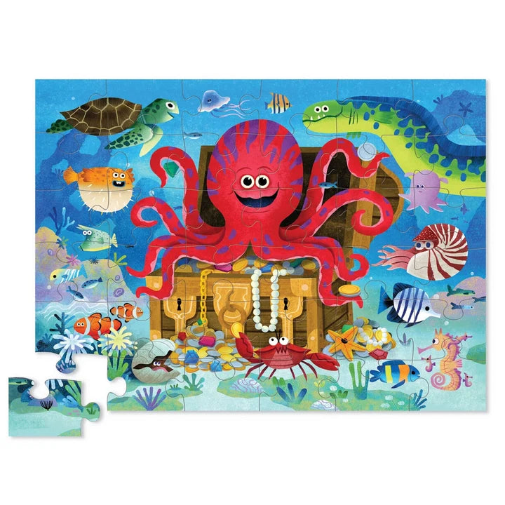 Crocodile Creek - Classic Floor Puzzle 36 pc | Octopus Treasure
