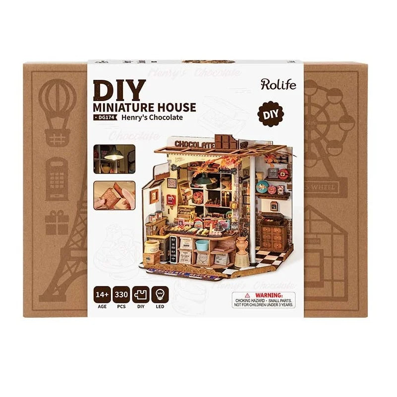 ROBOTIME DIY MINI HOUSE HENRYS CHOCOLATE