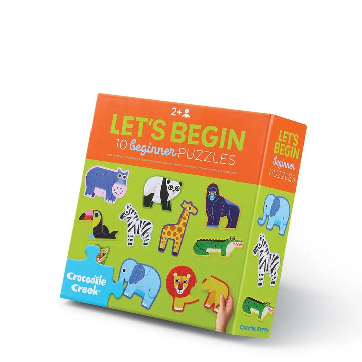 Crocodile Creek Let's Begin Puzzle 2 pc - Jungle (Box)