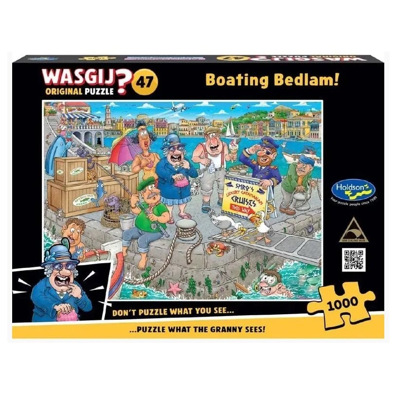 1000 PIECE PUZZLE WASGIJ - BOATING BEDLAM