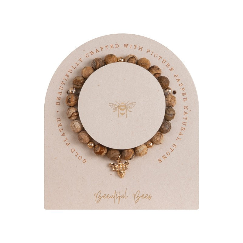 BEEUTIFUL BEES BRACELET - PICTURE JASPER