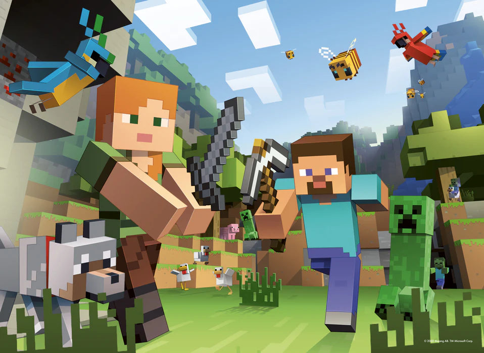 RAVENSBURGER PUZZLE MINECRAFT BUMPER PUZZLE PACK 4X100