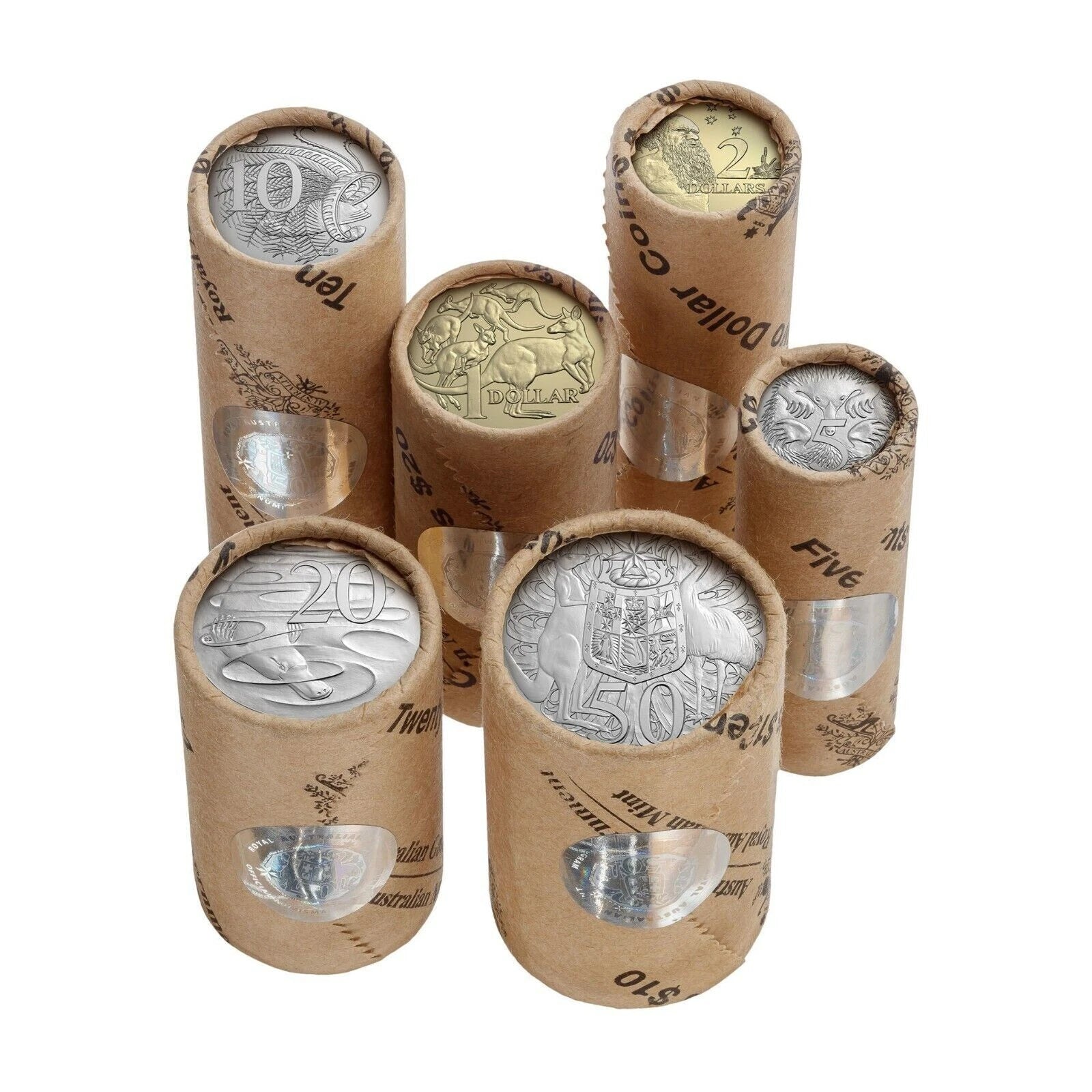 2026 Coin Roll Set Premium Royal Australian Mint 5c 10c 20c 50c $1 $2