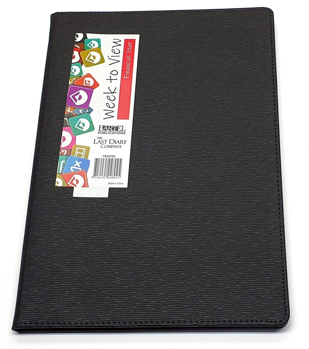 The Last Diary Company Becall 2026-2027 Financial Year Diary A4 Week to View Black