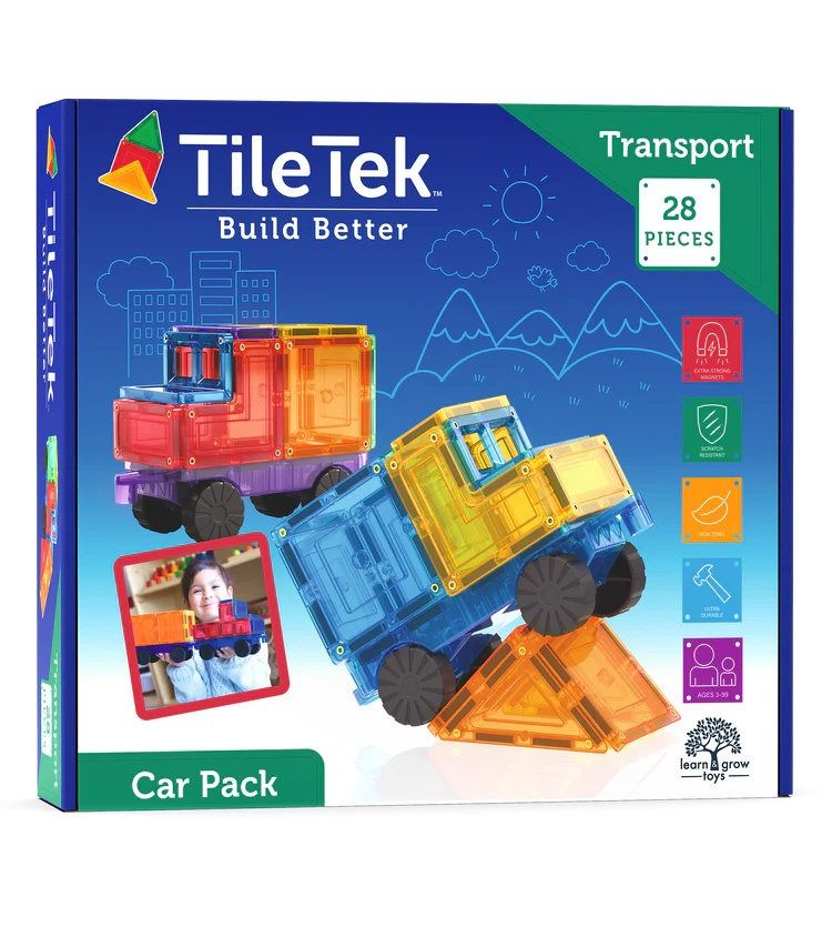 TILE TEK BUILD BETTER TRANSPORT 28 PIECES CAR PACK