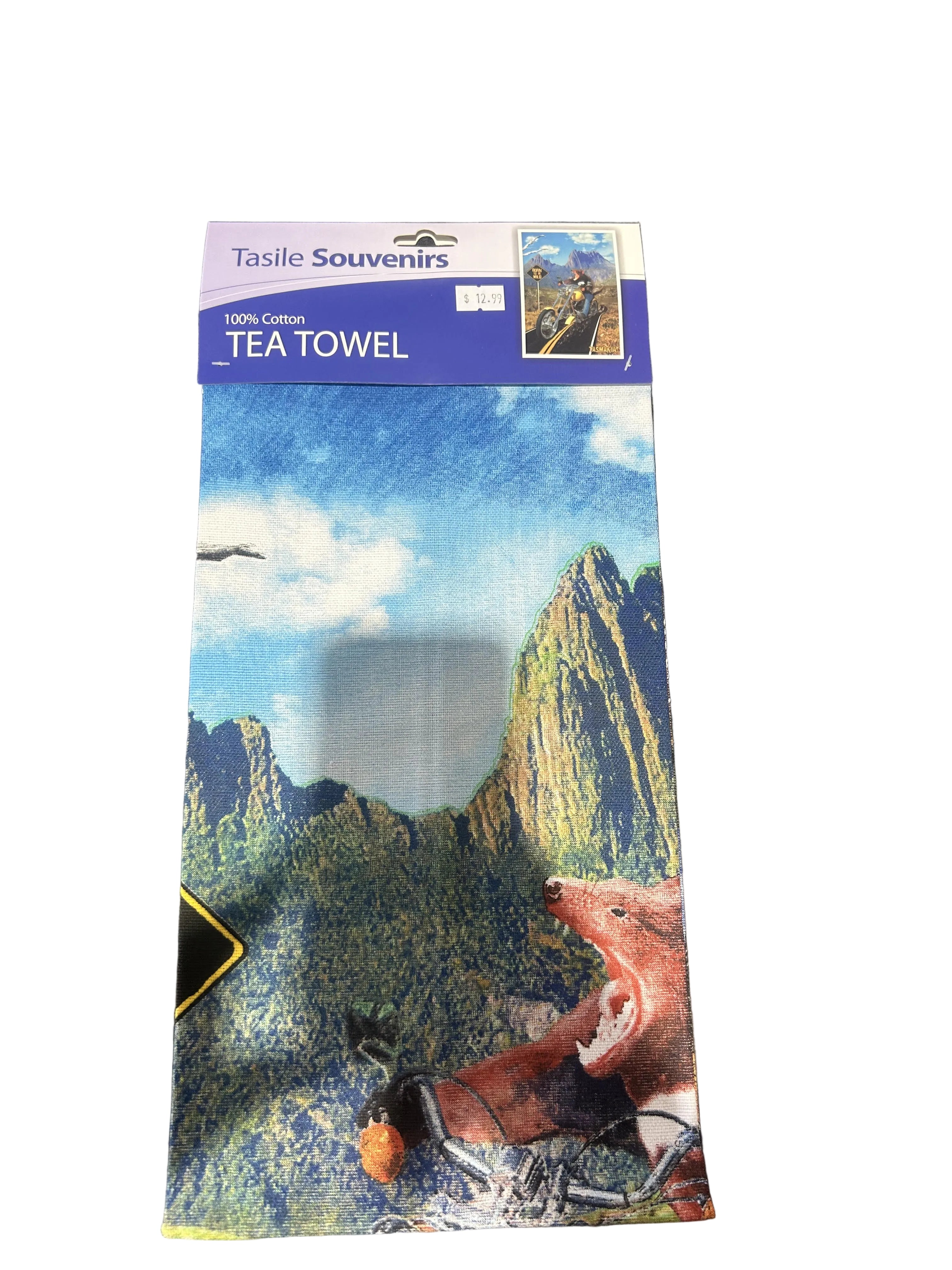 TEA TOWEL TASMANIA DEVIL BORN WILD