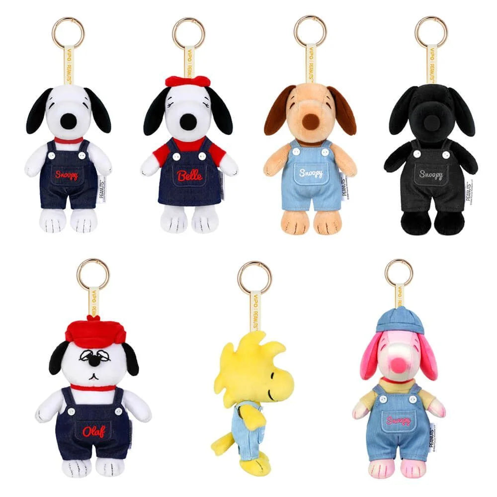 Peanuts Denim Series Plush Keychain Blind Box